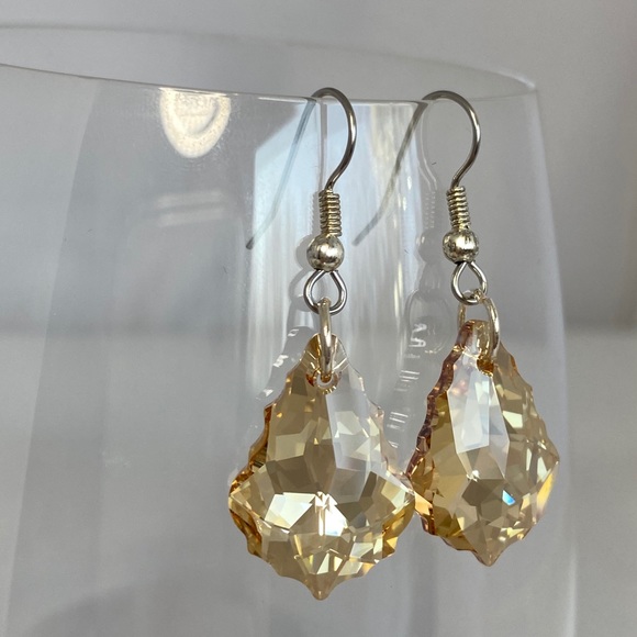 Rhema Jewels - Swarovski Golden Shadow Earrings - Picture 1 of 13